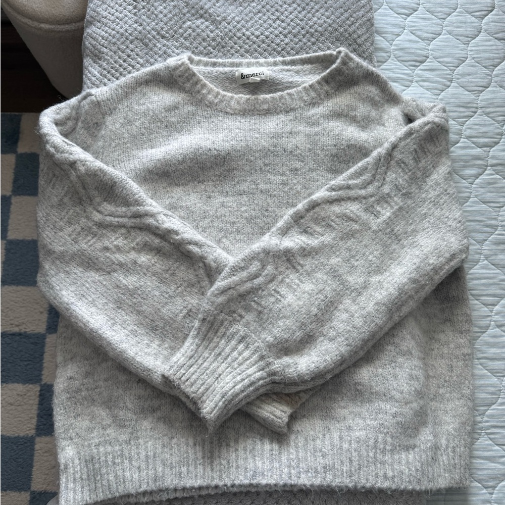 Gray Crew Neck Sweater